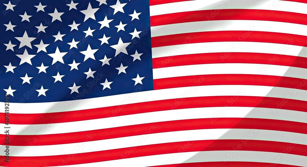 Fototapeta premium Waving american flag a symbol of freedom and national pride