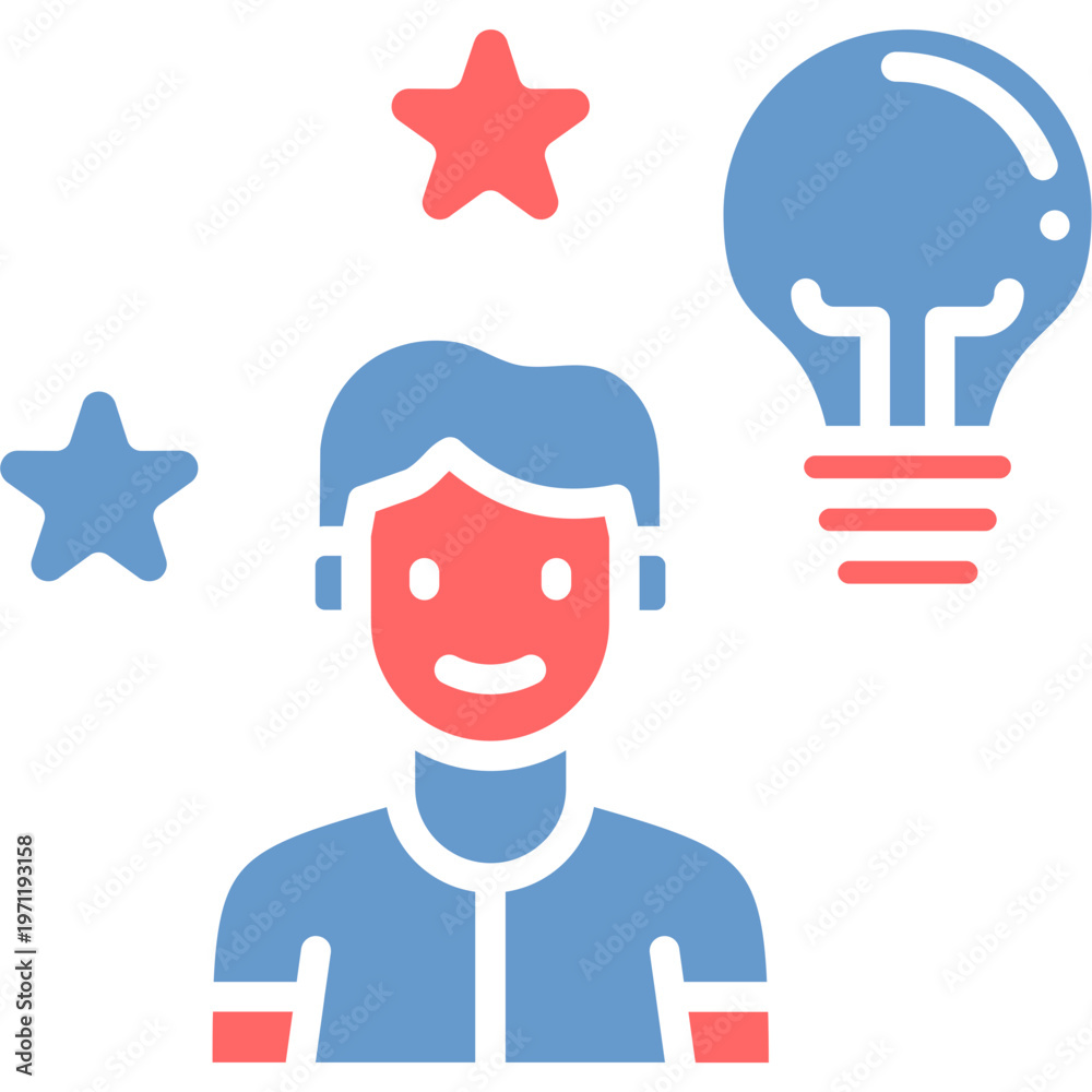 Fotografia Enthusiasm Vector Icon