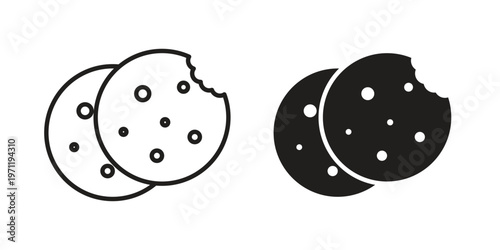 Cookie icon concepts pack. icon set vector illustrations eps10