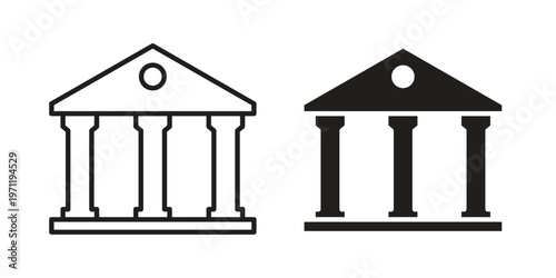 Court icon concepts pack. icon set vector illustrations eps10