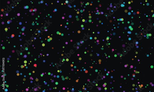 Colorful bokeh light particles abstract vector background for digital website banner and design.