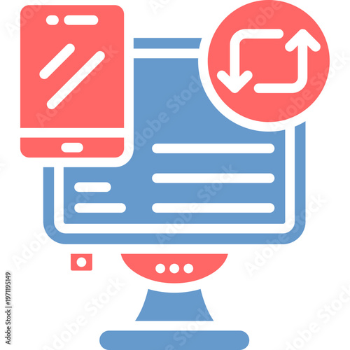 Network Data Transfer Vector Icon