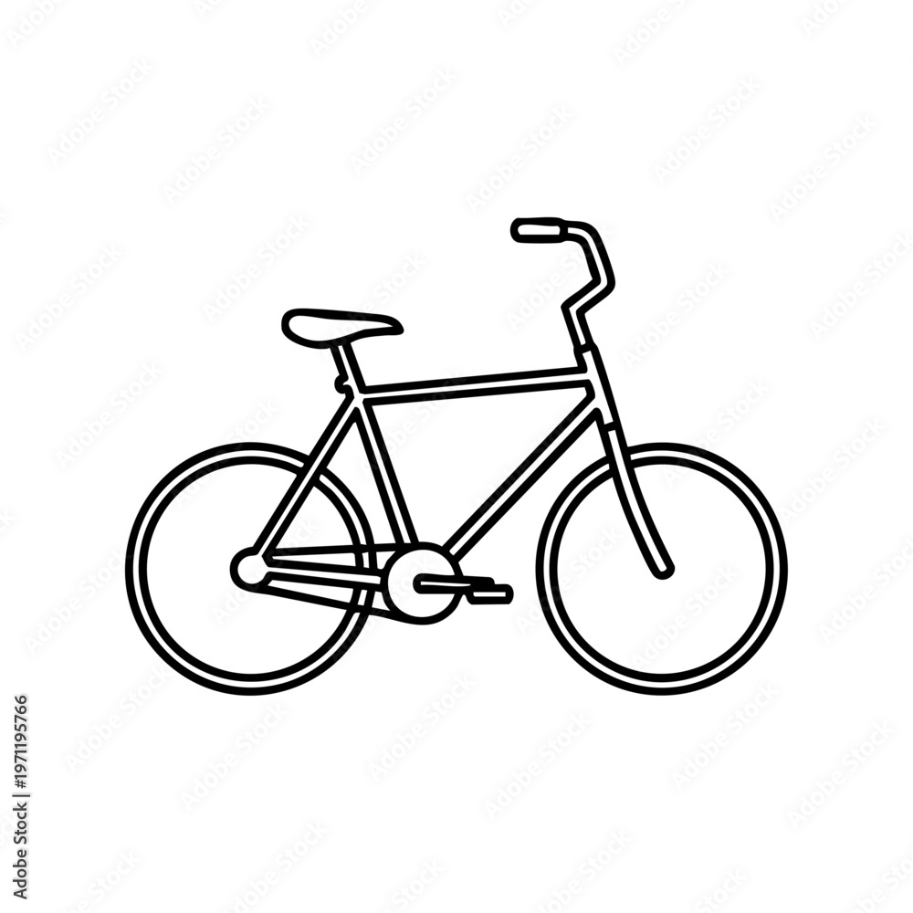 Fototapeta premium A simple line drawing of bicycle.