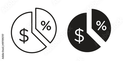 Dividend icon concepts pack. icon set vector illustrations eps10