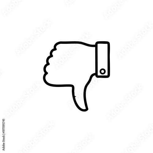 Dislike icon with thumb down gesture.