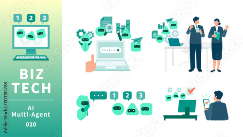 Autonomous AI multi-agent systems working in the background to complete complex tasks unattended, providing seamless business process automation and efficient workflow solutions.