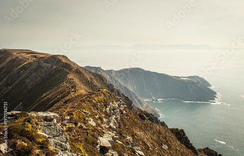 cliffs over the sea and blue sky