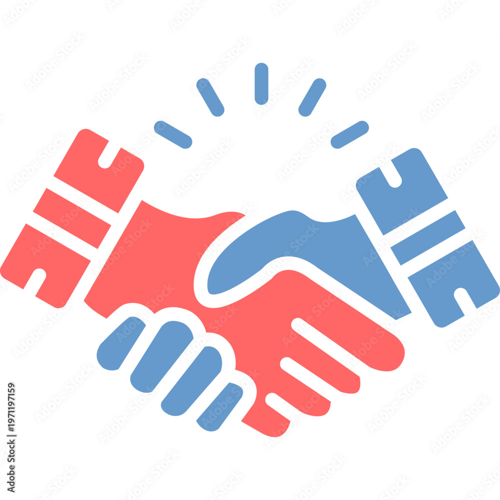 Fototapeta premium Deceptive Handshake Vector Icon