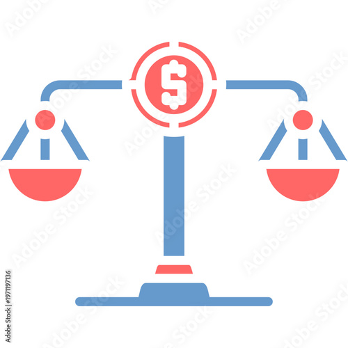 Fraudulent Scales of Justice Vector Icon