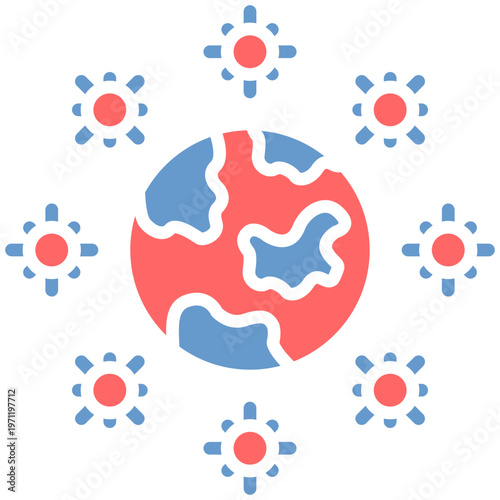 Contagious Globe Vector Icon