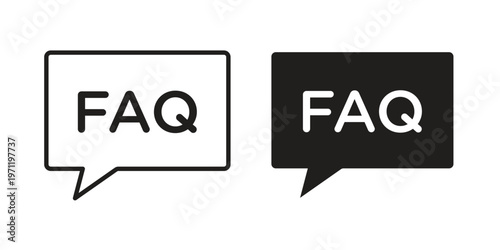 FAQ icon concepts pack. icon set vector illustrations eps10