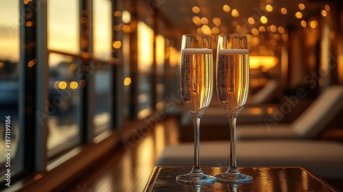 Elegant Sunset Champagne Toast