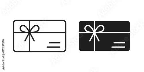 Gift card icon concepts pack. icon set vector illustrations eps10