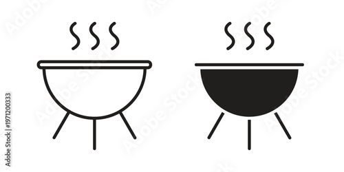 Grill icon concepts pack. icon set vector illustrations eps10