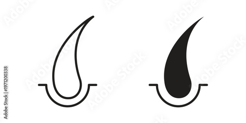 Hair icon concepts pack. icon set vector illustrations eps10