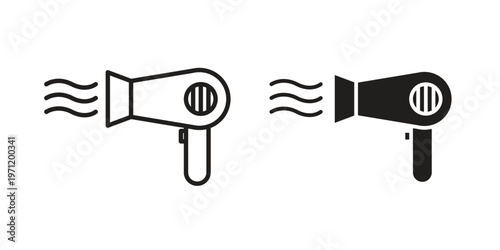Hair dryer icon concepts pack. icon set vector illustrations eps10