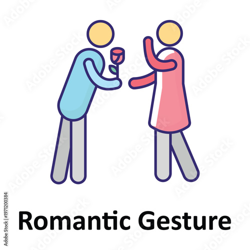  Romantic Gesture Vector icon which can easily modify or edit