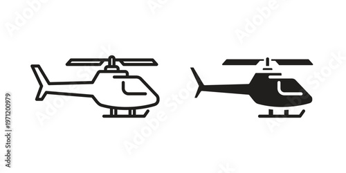 Helicopter icon concepts pack. icon set vector illustrations eps10