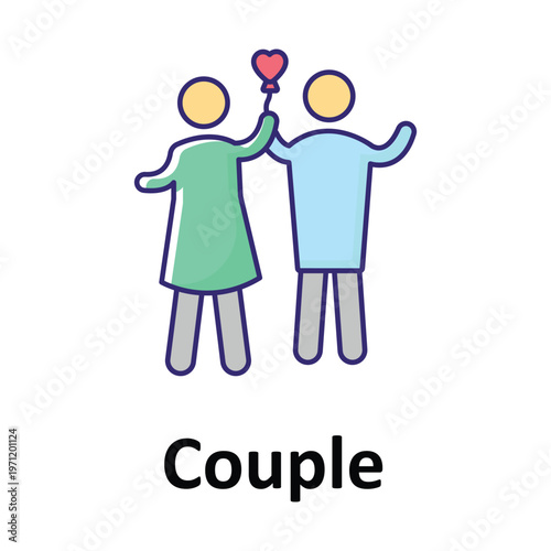 Couple Vector icon which can easily modify or edit