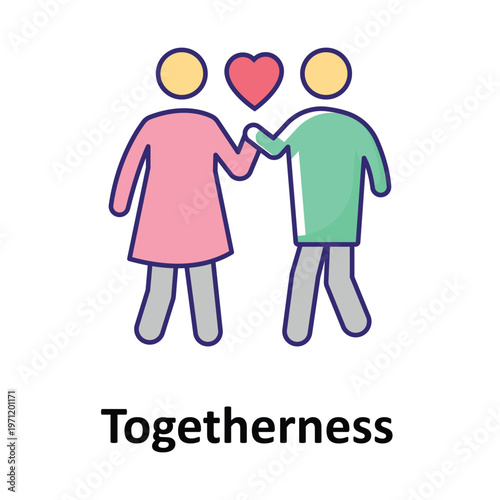  Togetherness Vector icon which can easily modify or edit