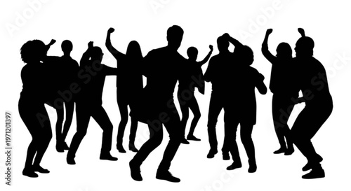 A group of people dancing together