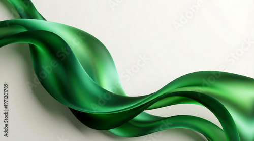 Abstract green shapes representing renewable energy and sustainability. Concept of eco technology