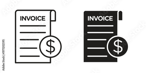 Invoice payment icon concepts pack. icon set vector illustrations eps10