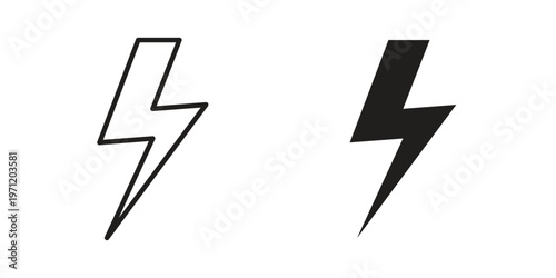 Lightning icon concepts pack. icon set vector illustrations eps10