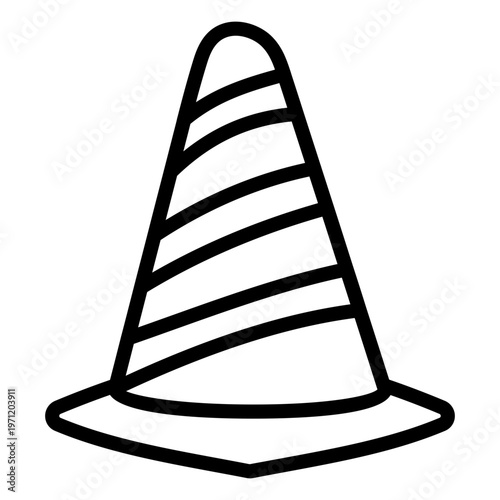 Trendy vector design of construction cone