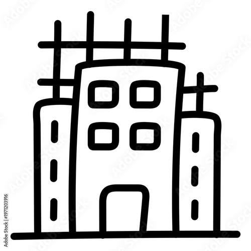 Vector design of scaffolding isolated on white background 