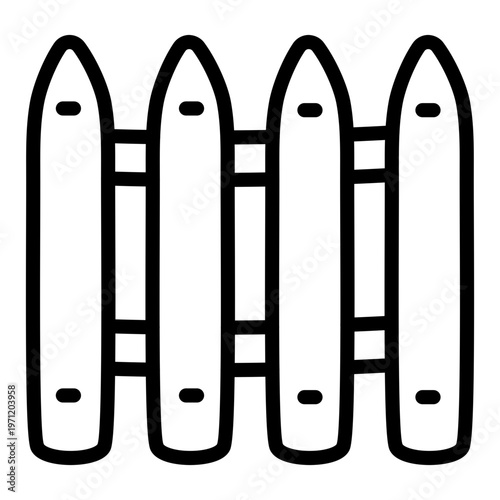 An icon design of fence isolated on white background 