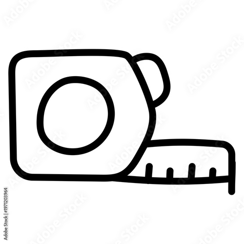 Unique design icon of inches tape