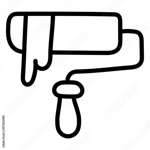      Vector design of paint roller icon