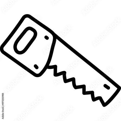 A woodcutting tool icon, vector design of saw