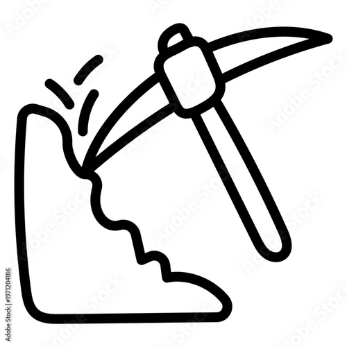 Modern design icon of pickaxe