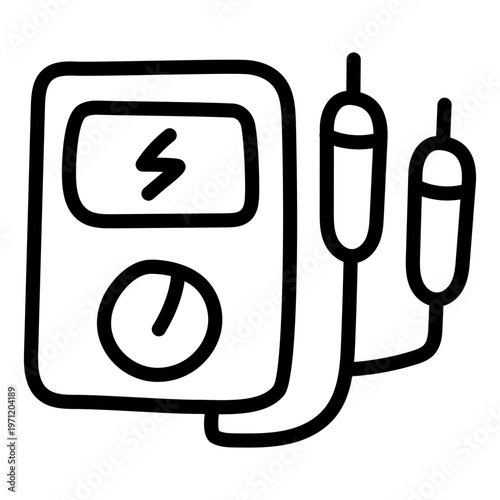 A creative design icon of voltmeter 