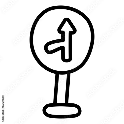 Trendy design icon of merging board  