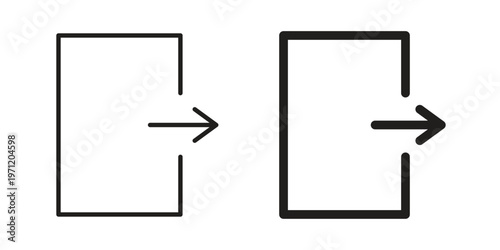 Logout icon concepts pack. icon set vector illustrations eps10