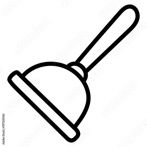 Editable design icon of plunger