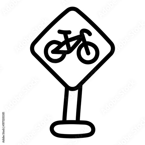 Premium download icon of bike signboard  