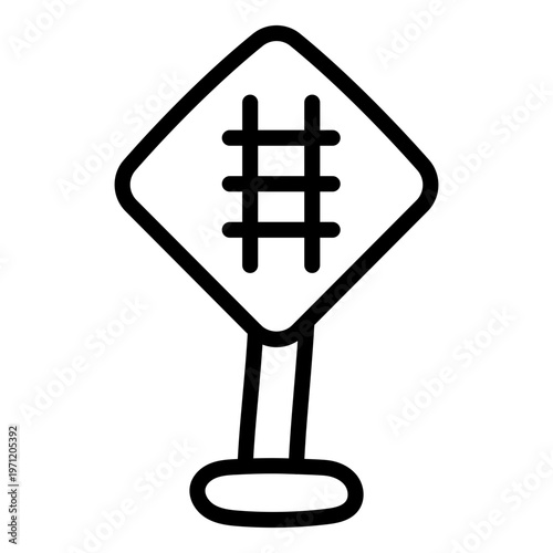 Premium download icon of railway signboard  