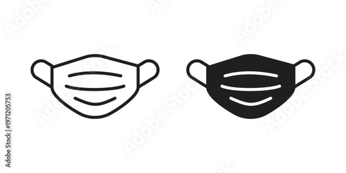 Fotografía Mask icon concepts pack. icon set vector illustrations eps10