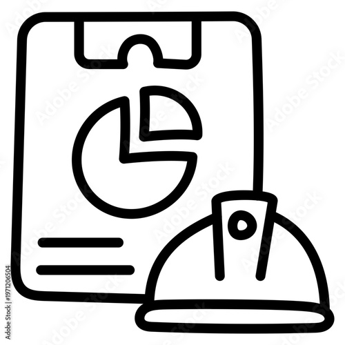 Modern design icon of labour report 