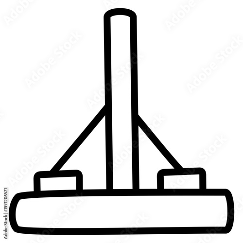 A linear design icon of floor wiper 