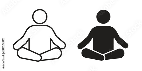 Meditation icon concepts pack. icon set vector illustrations eps10