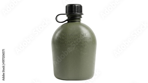Photos Classic olive drab military water canteen