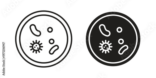 Microorganism icon concepts pack. icon set vector illustrations eps10