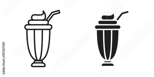 Milkshake icon concepts pack. icon set vector illustrations eps10