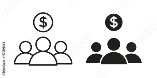 Mutual funds icon concepts pack. icon set vector illustrations eps10