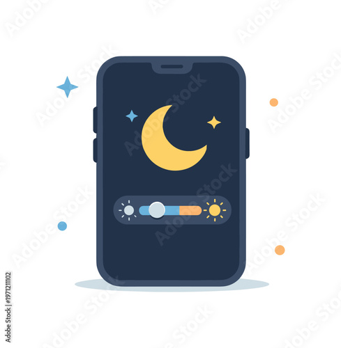 Dark mode interface optimization and comfortable night usage in digital products focusing on reducing eye strain and improving readability in low